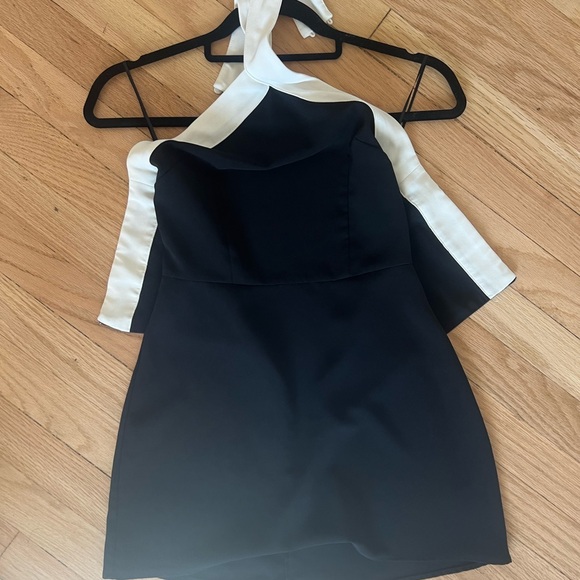 Revolve super down black and white halter Elegant Black Sleeveless Dress - Picture 2 of 3